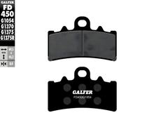 Brzdové destičky Galfer FD450G1054 Semi-Metal vpředu pro Fantic Motor Caballero Flat Track Scrambler, BMW G R GS 125 - 500 ccm Bj. 2016 - 2025