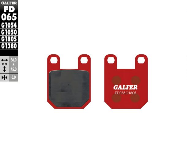 Remblokken Galfer FD065G1805 Halfmetaal OFFROAD / TRIAL voor, Aprilia Climber 2 TX, Beta REV 80 - 312 ccm Jaar 1985 - 2008