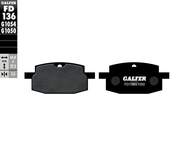 Bremsbeläge Galfer FD136G1050 Semi-Metall SCOOTER vorne für Adly Cat Jet Pista RT Road Tracer, Italjet Yankee Cruise Fantic Motor Leader PGO Big Max
