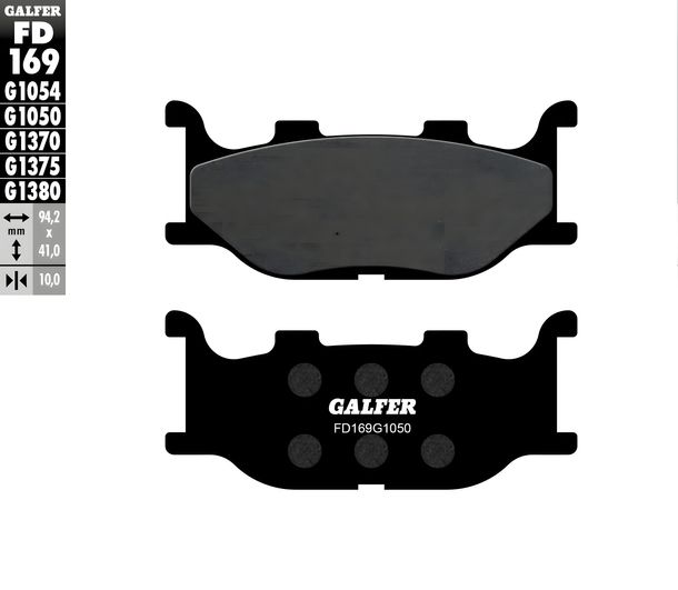 Brake pads Galfer FD169G1050 Semi-metal SCOOTER front for Yamaha TDR R SR SE XVS Drag Star XV Virago S 125 ccm Year 1993 - 2004