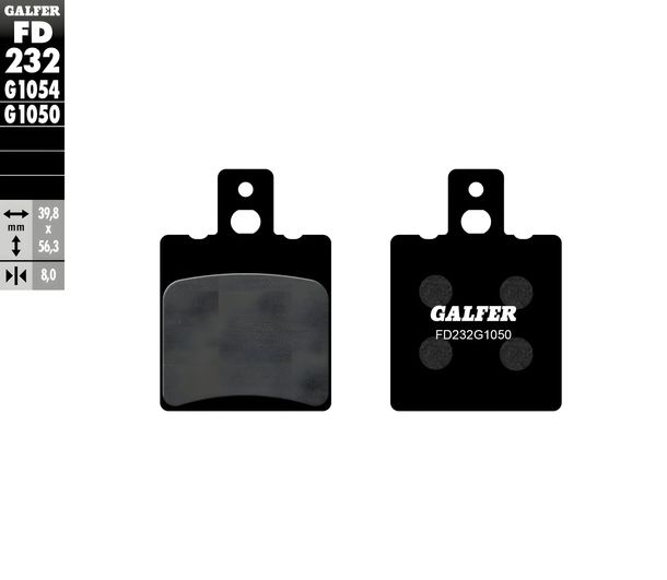 Remblokken Galfer FD232G1050 Halfmetaal SCOOTER voor, Aprilia Leonardo ST SR Racing LC 50 / 125 ccm