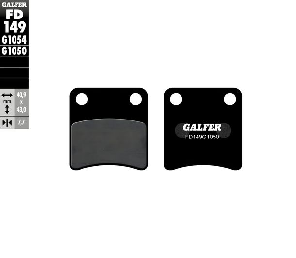 Bremsbeläge Galfer FD149G1050 Semi-Metall SCOOTER vorne für Honda Dio NSK, SYM Super Fancy Daelim Message ZX Cordi SP Cagiva City AC E-Five SR S-Five