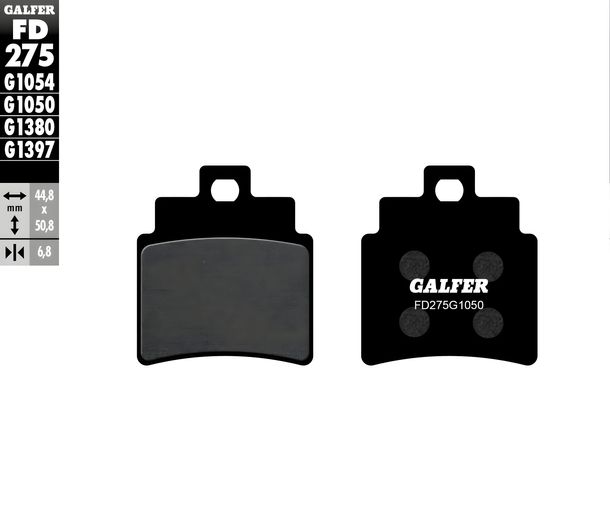 Pastillas de freno Galfer FD275G1050 Semimetálico SCOOTER delantero para Daelim S3 Fi 125 / 250 ccm