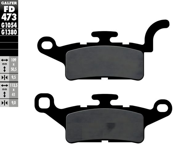Brake pads Galfer FD473G1054 Semi-metal front for MBK X-Over, Yamaha Xenter BWS 125 / 150 ccm