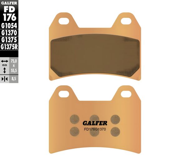 Pastillas de freno Galfer FD176G1370 Metal sinterizado STREET delantero para CF Moto CL-X Heritage, Ural Tourist T Husqvarna Svartpilen Ranger Vitpilen Año 2001 - 2025