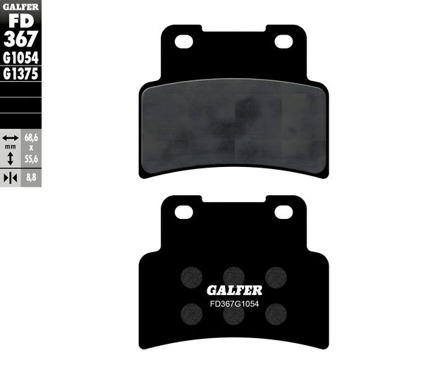 Bremsbeläge Galfer FD367G1054 Semi-Metall vorne für Aprilia RS, Yamaha YZF R YZF-R MT- ABS 125 ccm Bj. 2006 - 2023