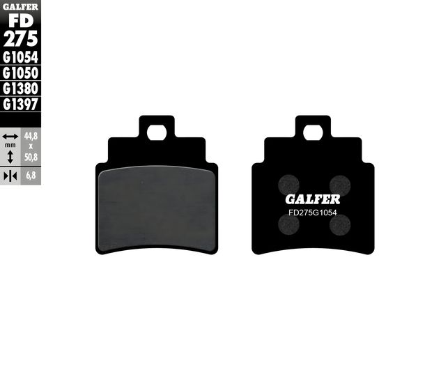 Pastillas de freno Galfer FD275G1054 Semimetálico delantero para SYM Voyager Cruisym i Joymax EVO i i i, Kymco Grand Dink 125 - 300 ccm