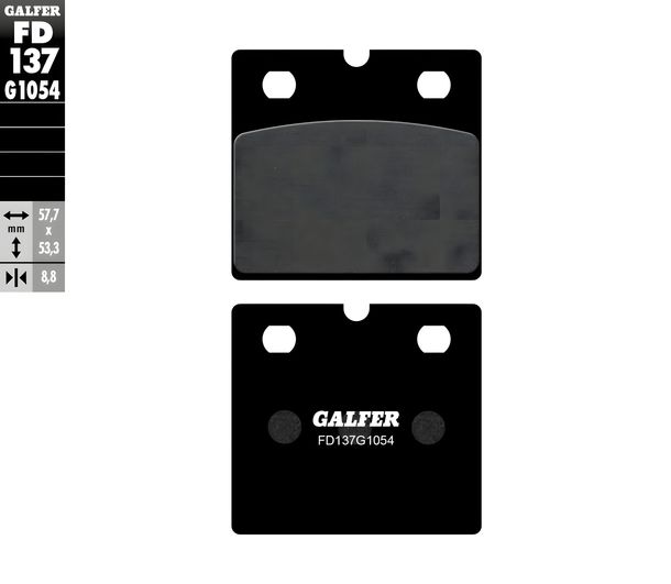 Remblokken Set Galfer 2x FD137G1054 Halfmetaal voor, BMW R Mystic Roadster Classic 1000 ccm Jaar 1992 - 1994