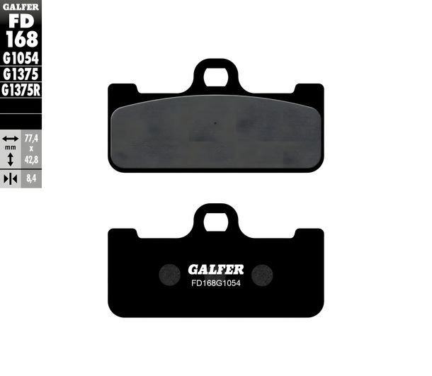 Remblokken Set Galfer 2x FD168G1054 Halfmetaal voor, Honda VTR SP-1 1000 ccm Jaar 2000 - 2001