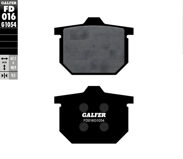 Bremsbeläge Set Galfer 2x FD016G1054 Semi-Metall vorne für Honda CB F1 F2 A Four CBX Z F Bol d`Or 750 - 1100 ccm Bj. 1977 - 1981