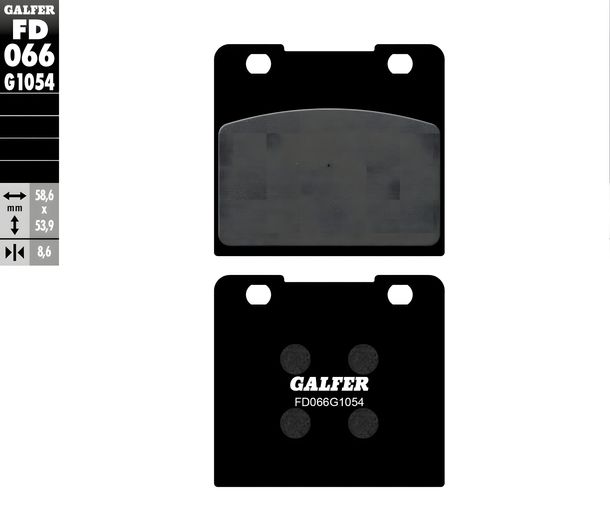 Pastillas de freno juego Galfer 2x FD066G1054 Semimetálico delantero para Suzuki GSX EF GV 1 Cavalcade GSX-R R 400 - 1400 ccm