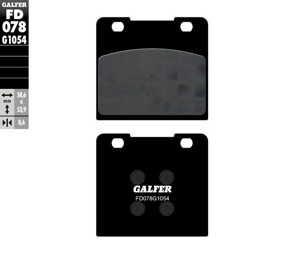 Remblokken Set Galfer 2x FD078G1054 Halfmetaal voor, Suzuki GSX-R W P.R Limited G.H.J K.L.M.N GSX F 600 - 1100 ccm Jaar 1985 - 1997