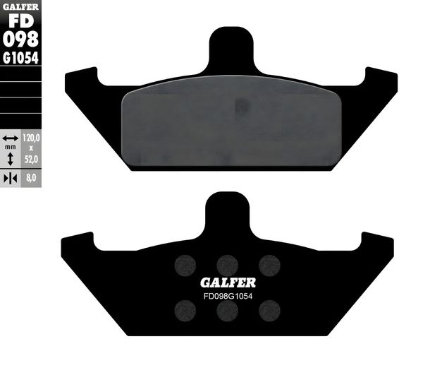 Brake pads Set Galfer 2x FD098G1054 Semi-metal front for Cagiva Elefant, Ducati Indiana Laverda OR 2 Atlas 600 / 750 ccm Year 1986 - 1993