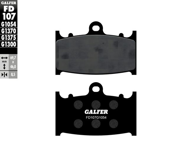 Bremsbeläge Set Galfer 2x FD107G1054 Semi-Metall vorne für Kawasaki VN Classic ZXR R ZZR, Suzuki GSF 1 Bandit N S ABS RGV TL 250 - 2000 ccm