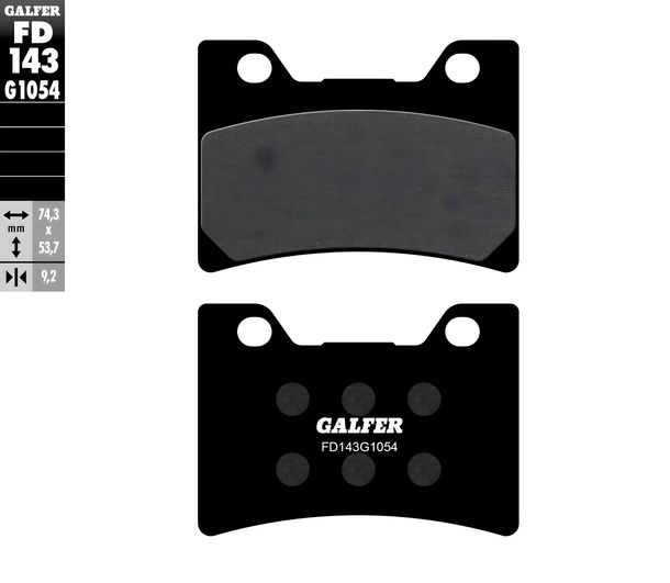 Remblokken Set Galfer 2x FD143G1054 Halfmetaal voor, Yamaha FZR Exup R 1000 ccm Jaar 1993 - 1995