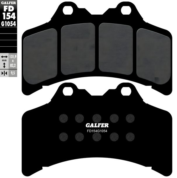 Bremsbeläge Set Galfer 2x FD154G1054 Semi-Metall vorne für Yamaha GTS Omega A 1000 ccm Bj. 1993 - 1999