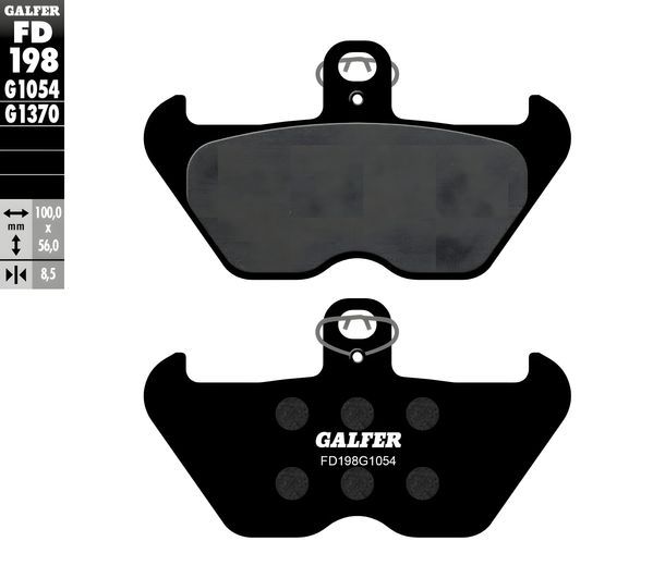 Bremsbeläge Set Galfer 2x FD198G1054 Semi-Metall vorne für BMW K LT RS K1 16V R RT GS Paris Dakar 800 - 1200 ccm Bj. 1988 - 2005