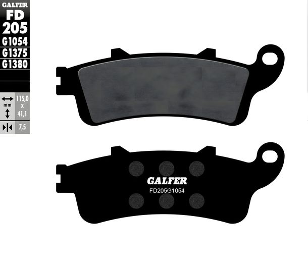 Pastiglie dei freni Set Galfer 2x FD205G1054 Semi-metallo anteriore per Honda CBR XX Blackbird VFR F V-Tec VTX 1 C XL V Varadero CB SF X11 ST Pan European Anno 1996 - 2020