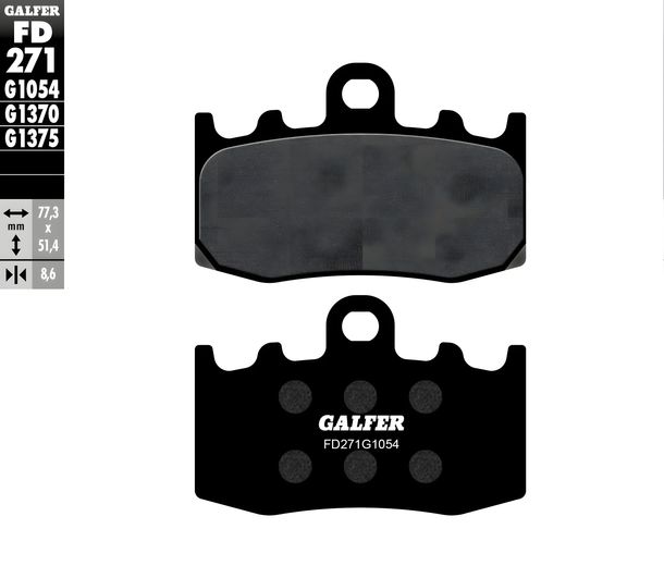 Plaquettes de frein Kit Galfer 2x FD271G1054 Semi-métal avant pour BMW R GS RT ABS K S GT RS 850 - 1200 ccm Année 1999 - 2019