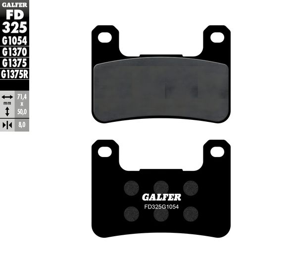Plaquettes de frein Kit Galfer 2x FD325G1054 Semi-métal avant pour Kawasaki ZX-4 R, Suzuki GSX-R Hayabusa 400 - 1300 ccm Année 2004 - 2025
