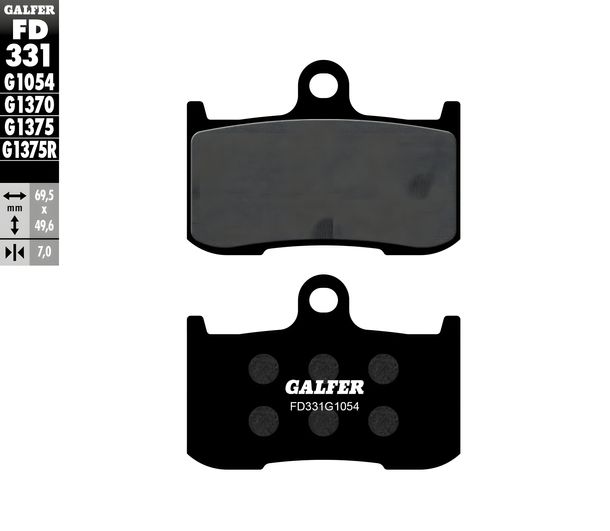 Bremsbeläge Set Galfer 2x FD331G1054 Semi-Metall vorne für Suzuki GSX-8R, Triumph Street Triple R Kawasaki ZX-9R Ninja 675 - 900 ccm Bj. 2002 - 2025