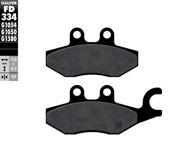 Brake pads Set Galfer 2x FD334G1050 Semi-metal SCOOTER front for Piaggio X10 X9 Evolution 125 ccm