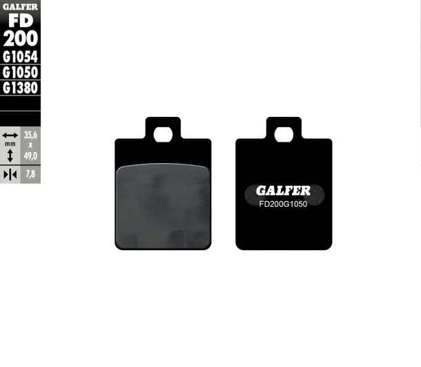Galfer Lot de 2 plaquettes de frein avant semi-métalliques pour scooter – Bild 1