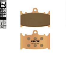 Remblokken Set Galfer 2x FD107G1370 Gesinterd metaal STREET voor, Kawasaki KLZ Versys ZXR R ZZR, Suzuki GSF 1 Bandit N S RGV VN Voyager ABS 250 - 1700