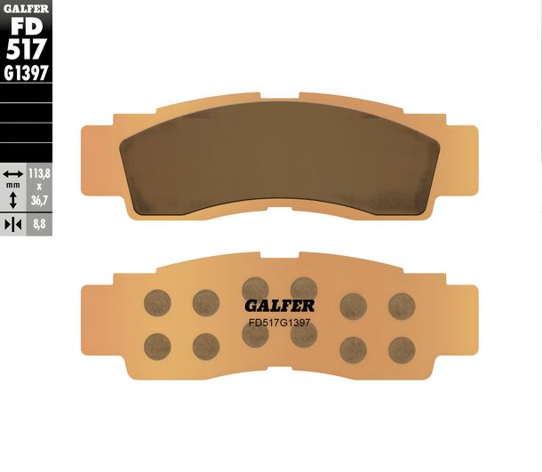 Plaquettes de frein Kit Galfer 2x FD517G1397 Sinter-métal OFFROAD avant pour Yamaha YXE Wolverine YXZ R ES 1000 ccm