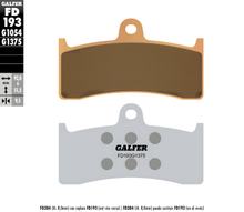 Bremsbeläge Set Galfer 2x FD193G1375 Sinter-Metall SPORT vorne für Kawasaki ZX-7 R RR, Yamaha YZF-R7 OW02 750 ccm Bj. 1996 - 2003