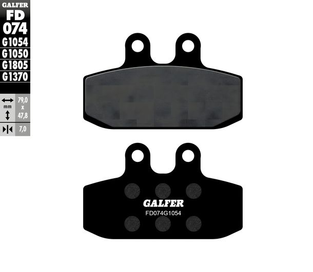 Bremsbeläge Set Galfer 2x FD074G1054 Semi-Metall vorne für Aprilia Scarabeo Light Arrecife, Derbi Rambla Malaguti Spider Max GT Sport City Cube ie Atlantic