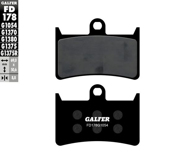 Bremsbeläge Set Galfer 2x FD178G1054 Semi-Metall vorne für Yamaha BT Bull Dog FZR RR XV 1 Road Star Warrior YZF R Thunder Cat TDM Thunderace FZS Fazer
