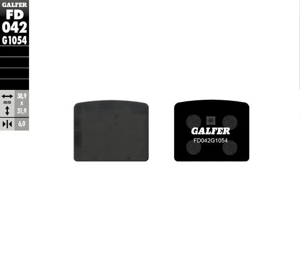Remblokken Galfer FD042G1054 Halfmetaal achter