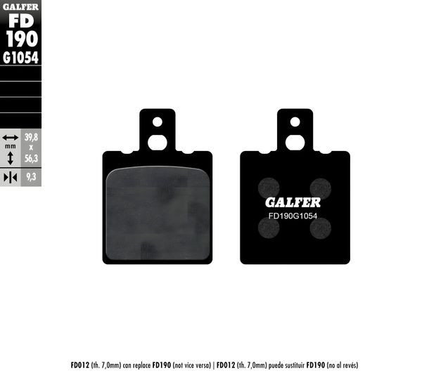 Bremsbeläge Galfer FD190G1054 Semi-Metall hinten für Honda NS F NSR R 125 ccm Bj. 1985 - 2003