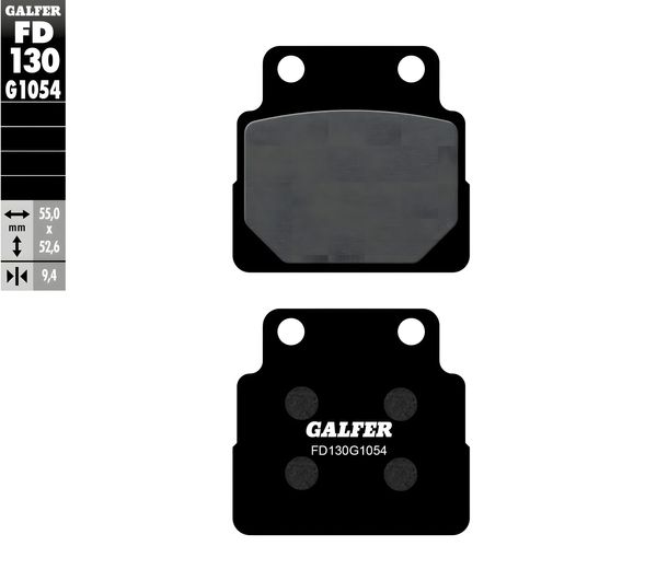Pastiglie dei freni Galfer FD130G1054 Semi-metallo posteriore per Honda CB DX 450 ccm Anno 1990 - 1992