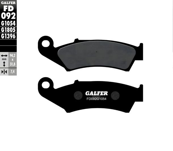 Pastiglie dei freni Galfer FD092G1054 Semi-metallo posteriore per SYM Voyager 125 ccm Anno 2005 - 2006