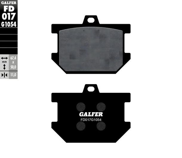 Bremsbeläge Galfer FD017G1054 Semi-Metall hinten für Yamaha SR XS 250 - 1100 ccm Bj. 1977 - 1986