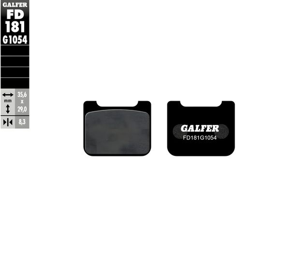 Bremsbeläge Galfer FD181G1054 Semi-Metall hinten