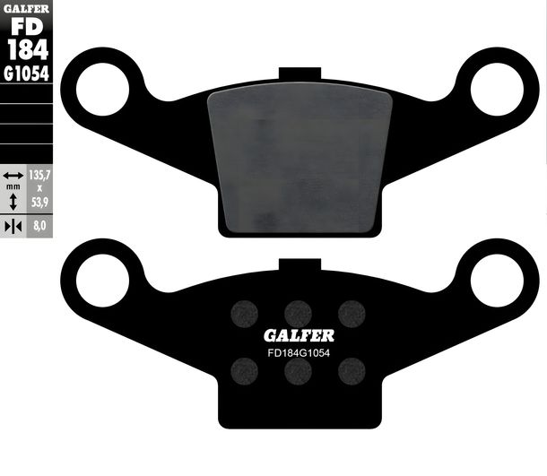 Bremsbeläge Galfer FD184G1054 Semi-Metall hinten