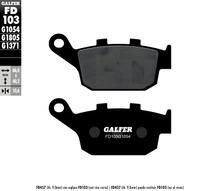 Remblokken Galfer FD103G1054 Halfmetaal achter voor Buell X1 Lightning, Honda CBR R RR FES Pantheon 1 NT 6 V Deauville NTV Revere VT 2 FL Spada VTR Triumph