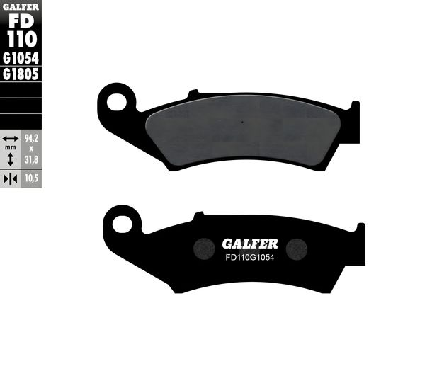Bremsbeläge Galfer FD110G1054 Semi-Metall hinten für Honda RVF R VFR 400 / 750 ccm Bj. 1988 - 1997