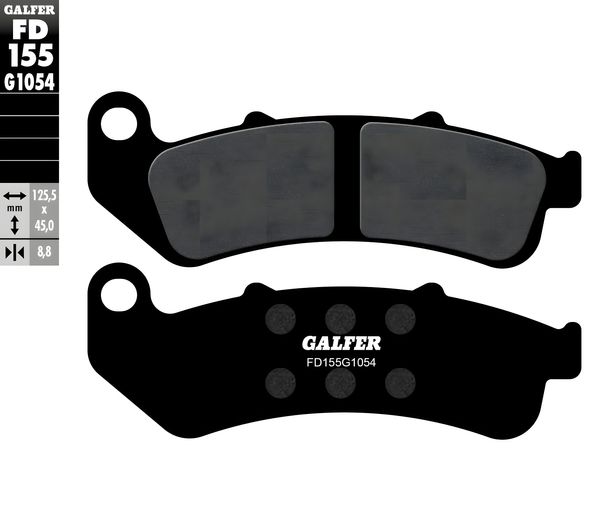 Remblokken Galfer FD155G1054 Halfmetaal achter voor Honda CBR F 1000 ccm Jaar 1993 - 2000