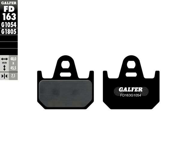 Plaquettes de frein Galfer FD163G1054 Semi-métal arrière pour Honda NSR R, Yamaha YZF-R7 OW02 VTR SP-1 250 - 1000 ccm Année 1990 - 2003