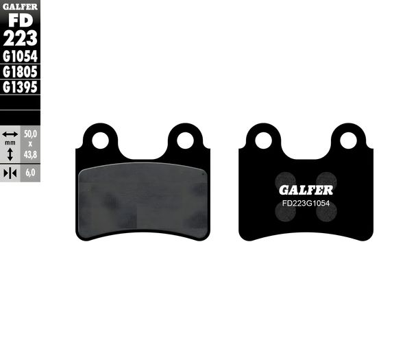 Bremsbeläge Galfer FD223G1054 Semi-Metall hinten für AJP PR4 Supermoto Cup, Beta AR-T SM 50 - 150 ccm Bj. 2005 - 2009