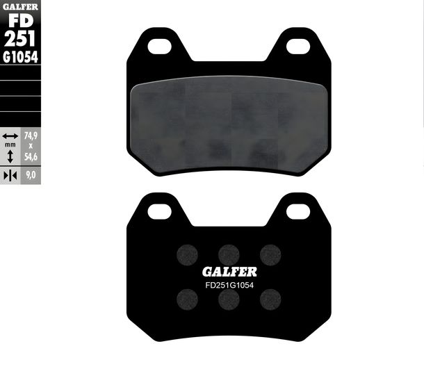 Brake pads Galfer FD251G1054 Semi-metal rear for BMW K LT Integral ABS 1200 ccm Year 1997 - 2009