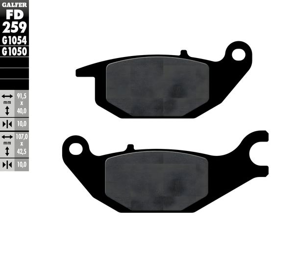 Remblokken Galfer FD259G1054 Halfmetaal achter voor Honda CB X CT Trail X-Blade 125 - 350 ccm Jaar 2021 - 2023