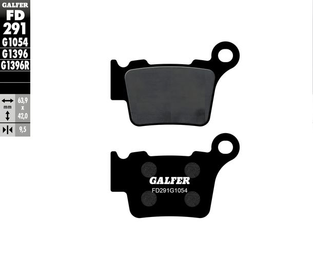 Bremsbeläge Galfer FD291G1054 Semi-Metall hinten für Husaberg FE, Husqvarna FC SM R TC TE KTM EXC Sixdays i.e. EXC-F SMR Racing Supermoto 65 - 630 ccm Bj. 2005 - 2025