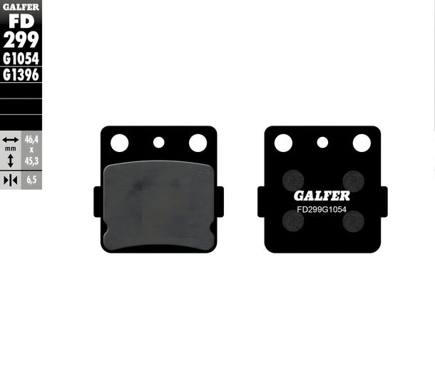 Bremsbeläge Galfer FD299G1054 Semi-Metall hinten für Suzuki RM, Honda ATC BIG RED X S Yamaha YZ 85 - 250 ccm