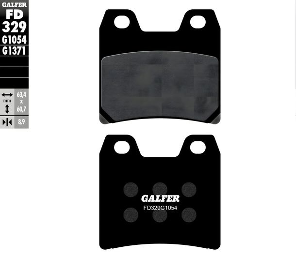 Bremsbeläge Galfer FD329G1054 Semi-Metall hinten für Yamaha FZS Fazer XJR 1000 / 1300 ccm Bj. 1998 - 2018