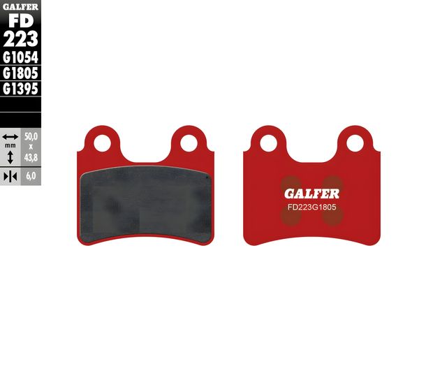Pastillas de freno Galfer FD223G1805 Semimetálico OFFROAD / TRIAL trasero para AJP Enduro PR4, Beta REV3 125 / 250 ccm Año 2000 - 2009